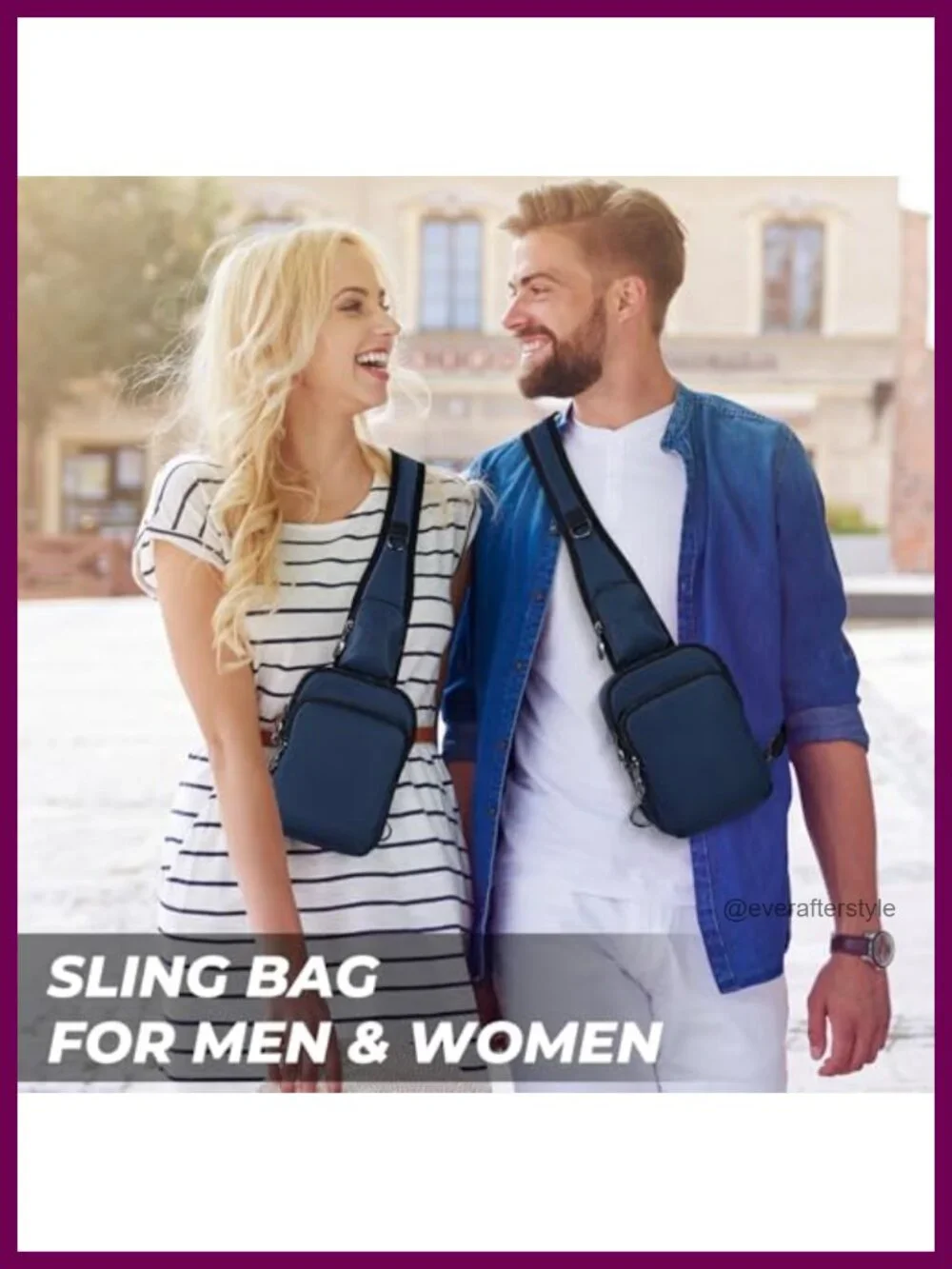 Anti-Theft Crossbody Sling Bag RFID Blocking Nylon Water-Resistant Travel